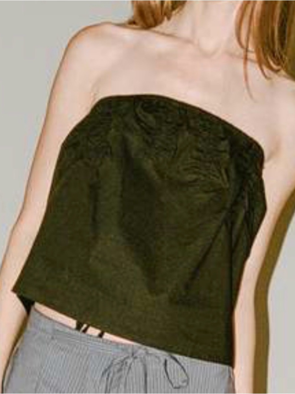 Deiji Studio Black Tube Top with ties